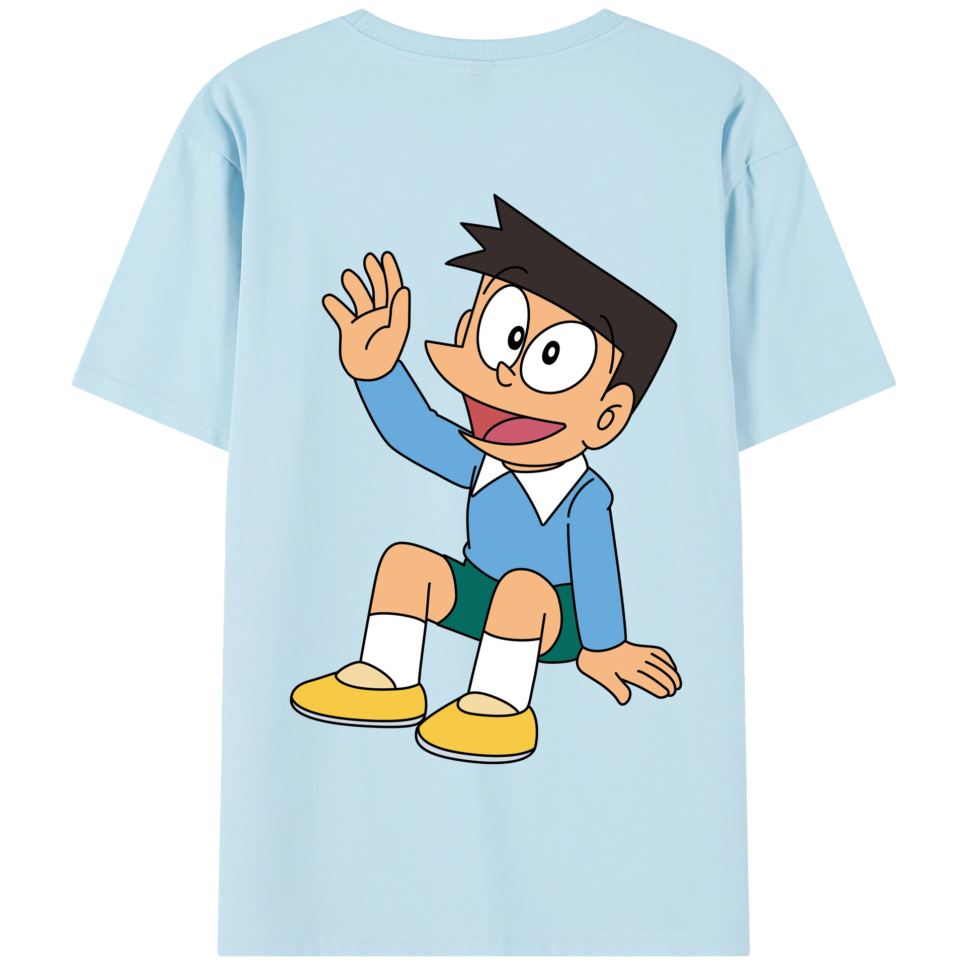 （画像用） ドラえもん 骨川 スネ夫 Doraemon Honekawa Suneo 綿100％半袖Tシャツ（背面プリント）